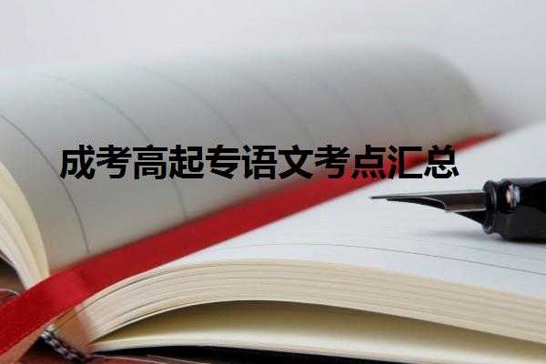 成考高起專語文考點匯總